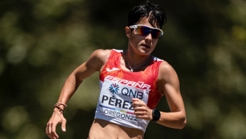 María Pérez compitiendo en los Mundiales de Atletismo de 2022. (Foto: SergioMateo/Europa Press Sports/Getty Images)