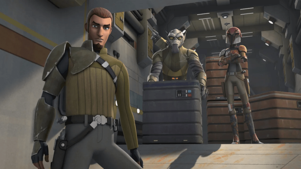 Kanan Jarrus, Zeb Orrelios y Sabine Wren se enfrentan al Imperio en "Star Wars Rebels". (Crédito: Disney XD/Colección Everett)