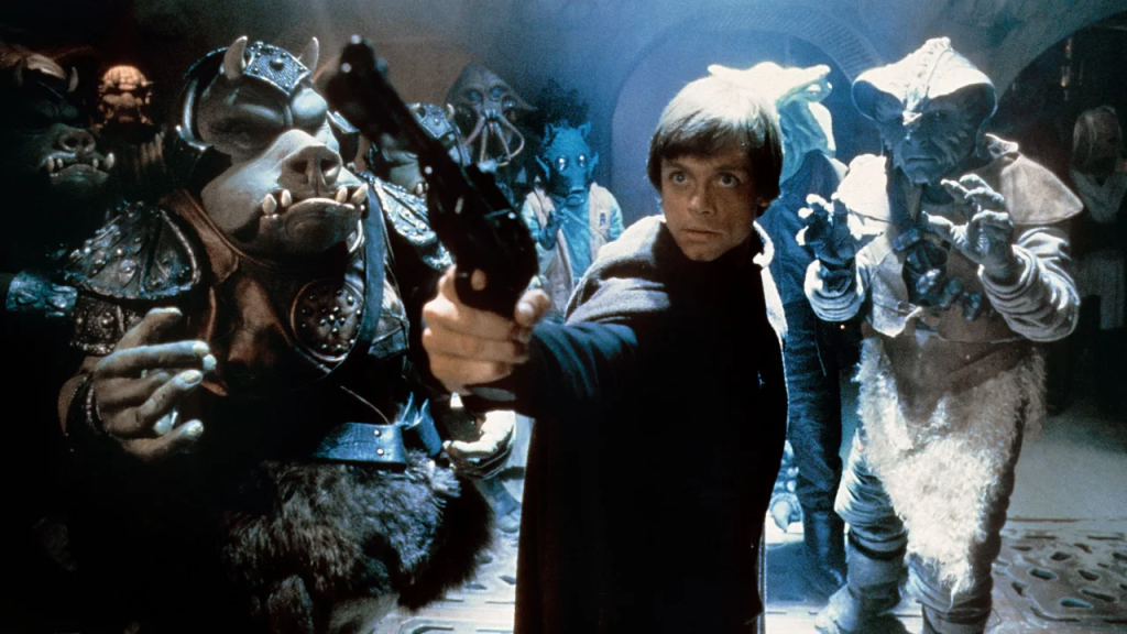 Luke se reúne con Han y Leia y perdona a su padre en "El retorno del Jedi". (Crédito: Lucasfilm Ltd/Colección Everett)