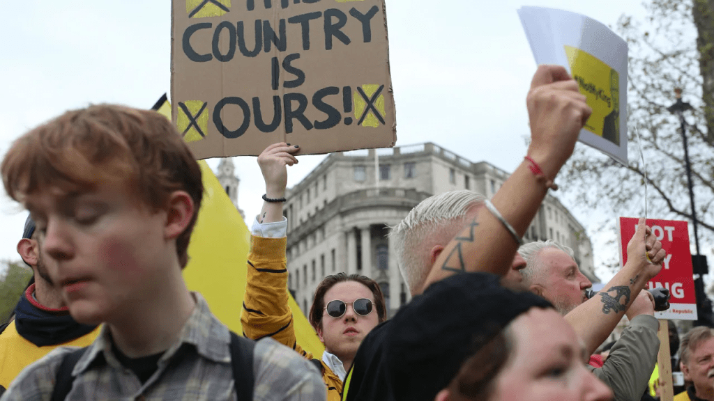 Manifestantes reunidos en el centro de Londres este sábado. (Foto: Susannah Ireland/AFP/Getty Images)