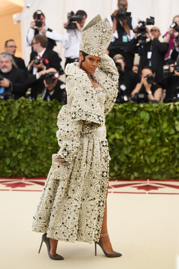 Rihanna en la Met Gala 2018. (Crédito: Jamie McCarthy/Getty Images)