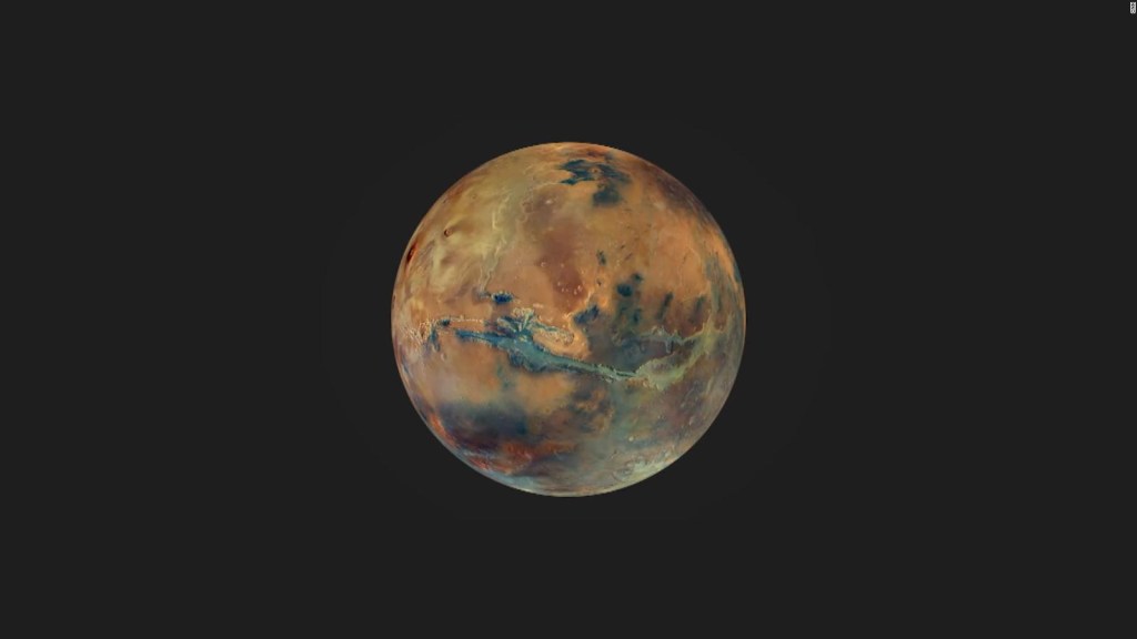 So sieht der Mars aus 300 Kilometern Höhe aus