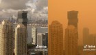 Antes y después: Nueva York se vuelve naranja por incendios en Canadá