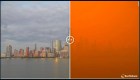 Mira como el cielo de Nueva York se torna naranja por el humo