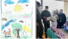 Dibujos de los niños rescatados en Colombia sobre su travesía