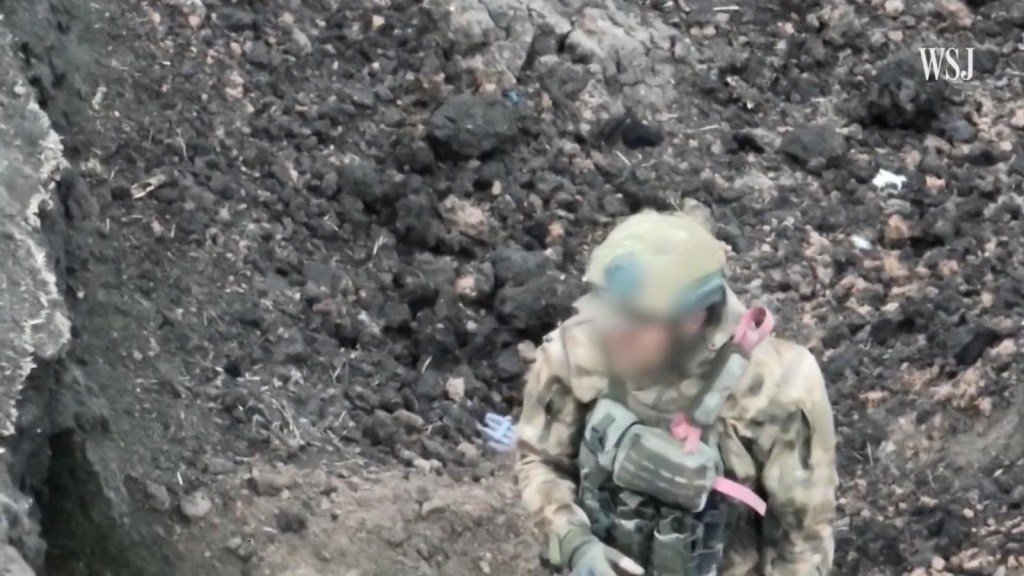 Drone footage shows Russian soldier surrendering