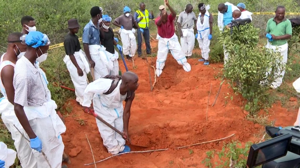 Hundreds of bodies linked to hunger cult found in Kenya