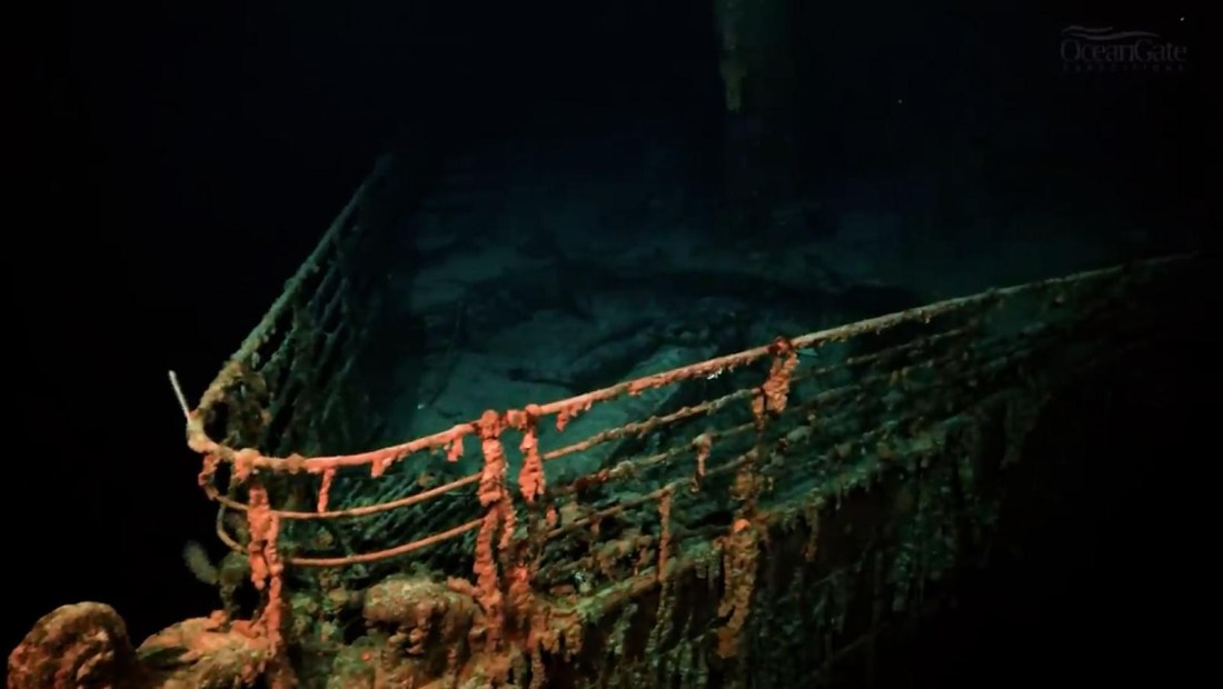 OceanGate registró estas imágenes del Titanic en 2022