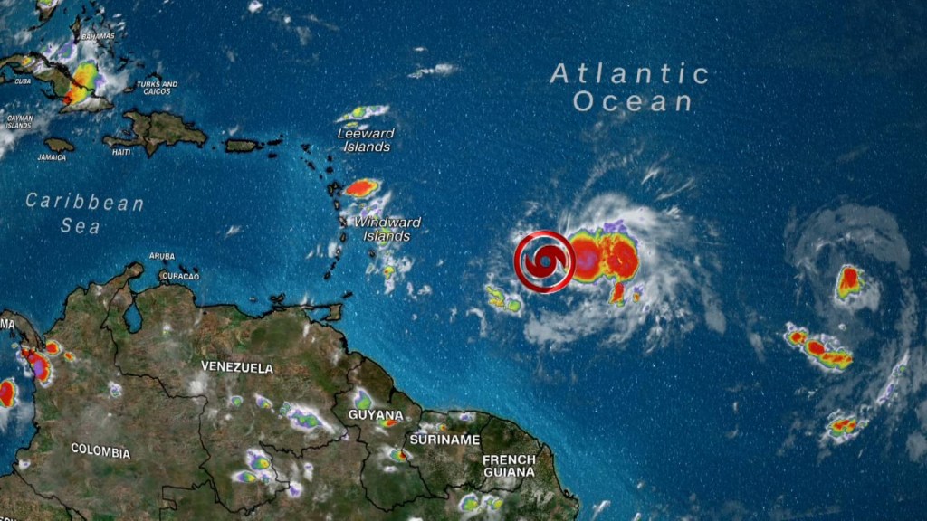 Santa Lucía bajo alerta por la tormenta tropical Bret