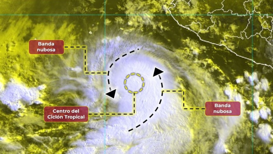 Adrian es el primer ciclón con nombre en el Pacífico en 2023 y también el primer huracán de la temporada en este océano.  (Crédito: Servicio Meteorológico Nacional)