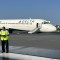 Un vuelo de Delta aterrizó sin el tren de aterrizaje de morro el miércoles por la mañana en Charlotte, Carolina del Norte.(Cortesía Kristi Smith)