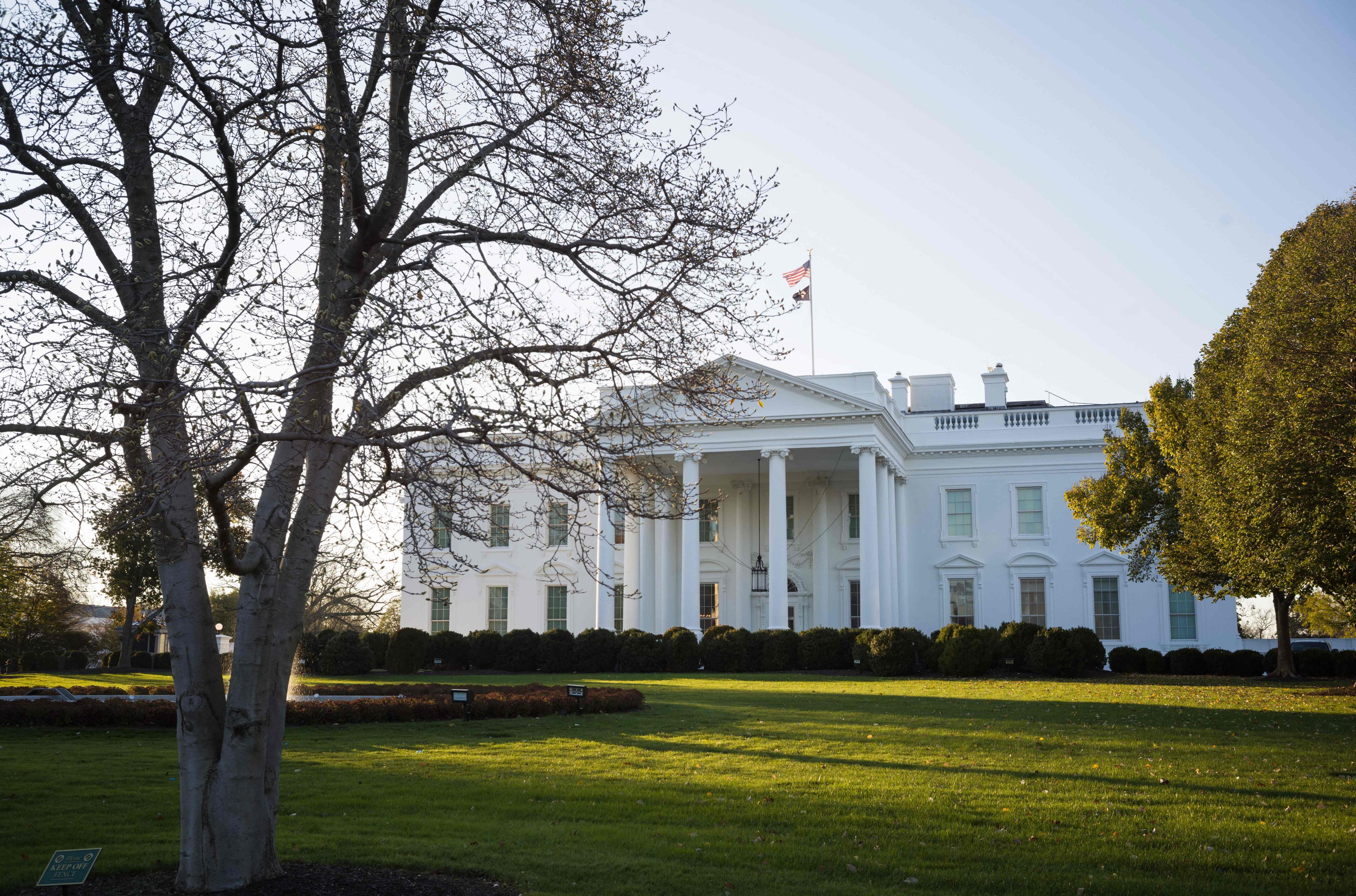 El jardín norte de la Casa Blanca en la ciudad de Washington, el 18 de noviembre de 2022. (Mandel Ngan/AFP/Getty Images/File)