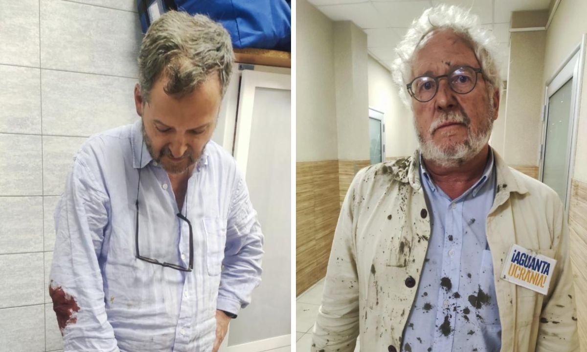 A Colombian writer, journalist, and former diplomat were injured in a bombing in Kramatorsk, Ukraine.