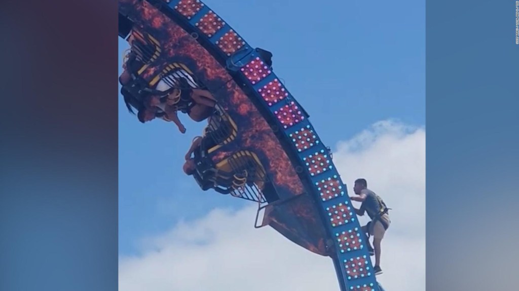 Roller coaster riders stuck upside down for hours