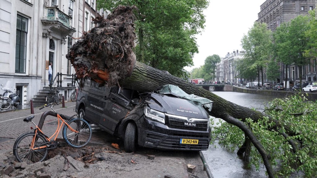 Bizarre summer storm leaves destruction in the Netherlands