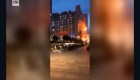 Video capta explosión de un dron en Moscú