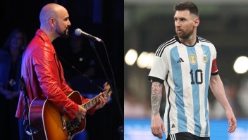 Abel Pintos y Lionel Messi. (Crédito: imagen creada con fotografías del Twitter @AbelPintos y Lintao Zhang de Getty Images)