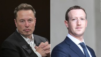 Elon Musk y Mark Zuckerberg. (Crédito: Alain Jocard/AFP/Getty Images)