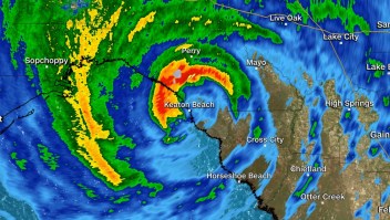 El huracán Idalia tocó tierra en Florida aproximadamente a las 7:45 a.m. ET de este miércoles.