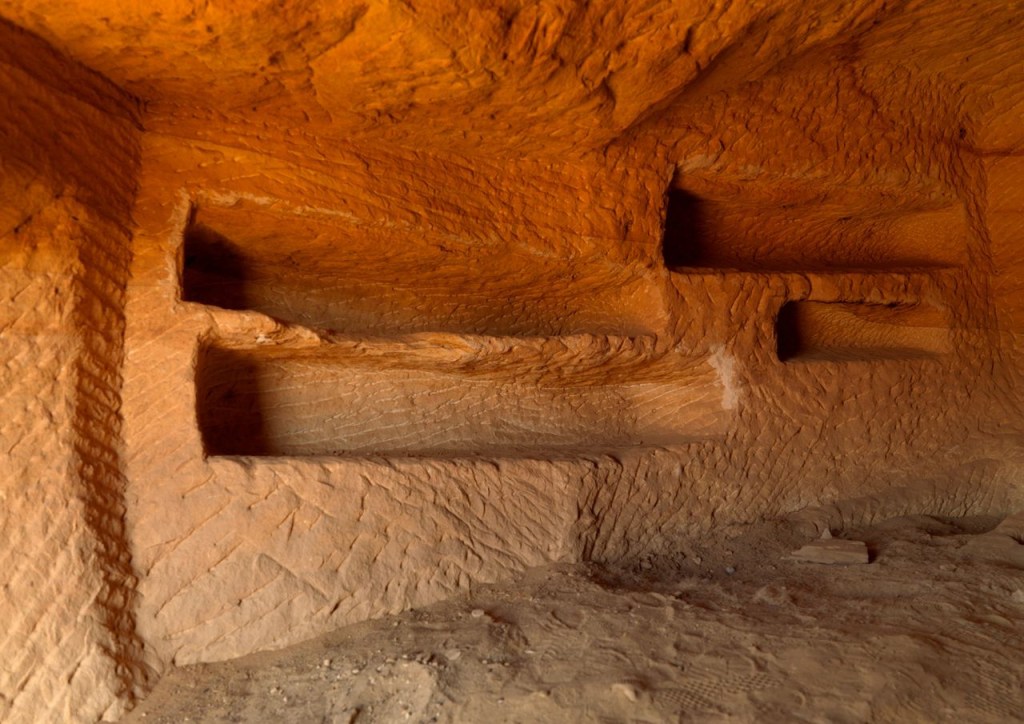 Interior de una tumba nabatea en Hegra.(Eric Lafforgue/Art in All of Us/Corbis/Getty Images)