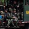 Miembros de la Guardia Nacional Bolivariana llegando a la prisión Tocoron, en Aragua, Venezuela, el 20 de septiembre de 2023. (Crédito: YURI CORTEZ/AFP via Getty Images)