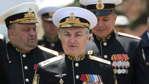 Viktor Sokolov fotografiado en una ceremonia militar en Crimea en mayo.