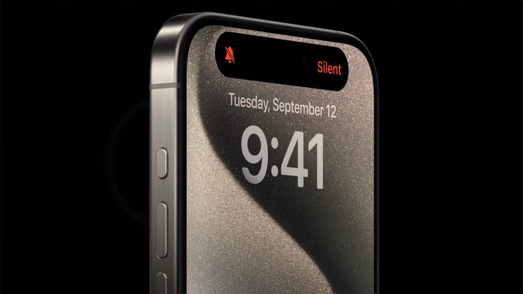 La nueva función con el botón de timbre/silencio para la línea Pro del iPhone 15. (Crédito: Apple)