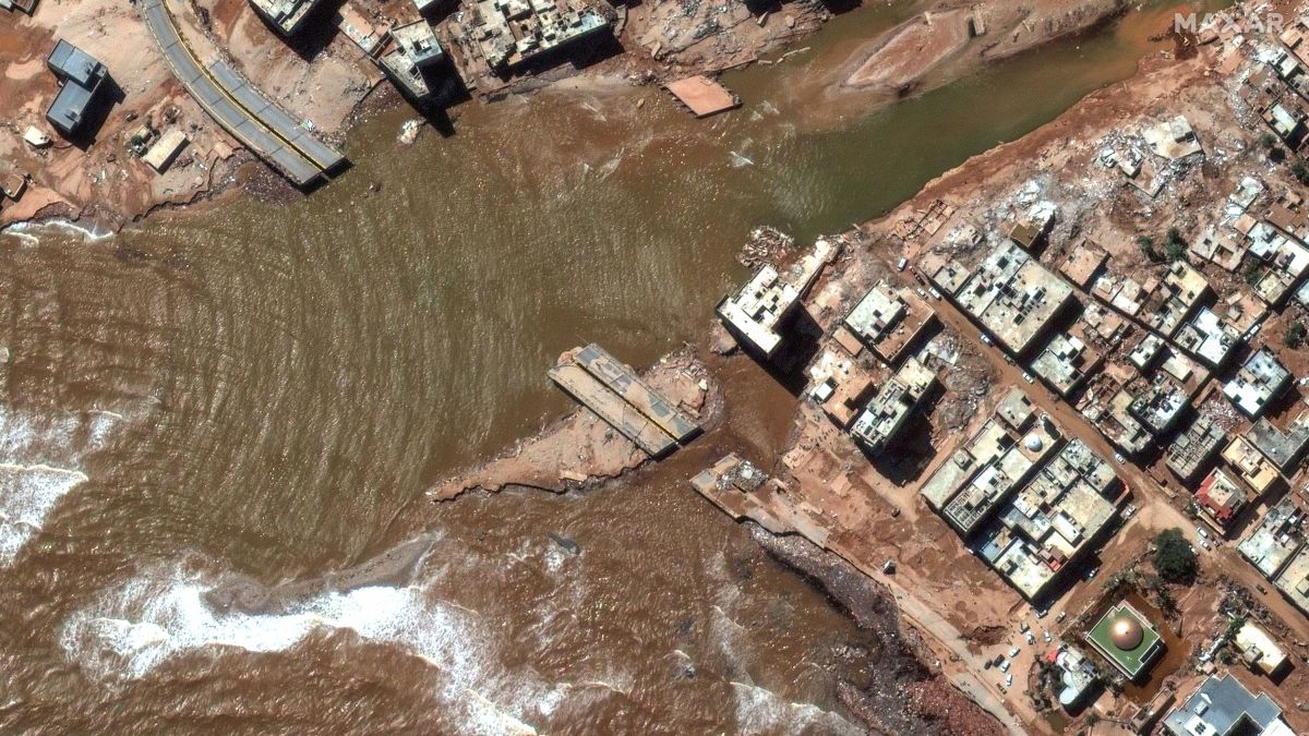 Imágenes satelitales muestran el antes y el después de Libia, arrasada por las inundaciones
