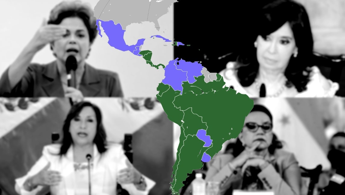 Which Latin American countries do not have female presidents?