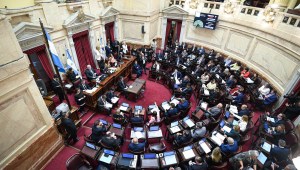 El Senado de Argentina, en plena sesión este jueves, 28 de septiembre. (Senado Argentina)