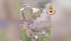 Video: se incendia una tribuna de sede de la Ryder Cup