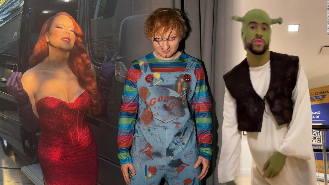 Así se disfrazaron Bad Bunny, Demi Lovato y Ed Sheeran