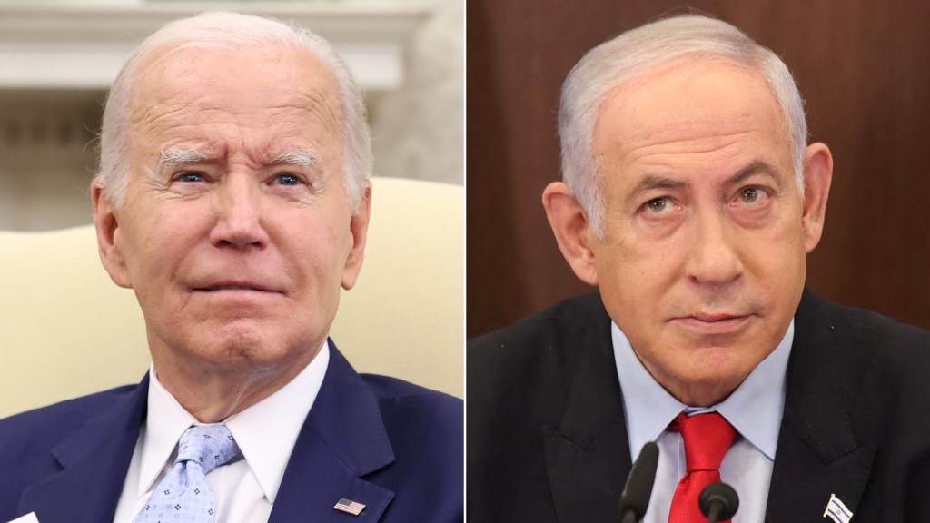 El presidente de Estados Unidos, Joe Biden, y el primer ministro de Israel, Benjamin Netanyahu. (Crédito: Getty Images)