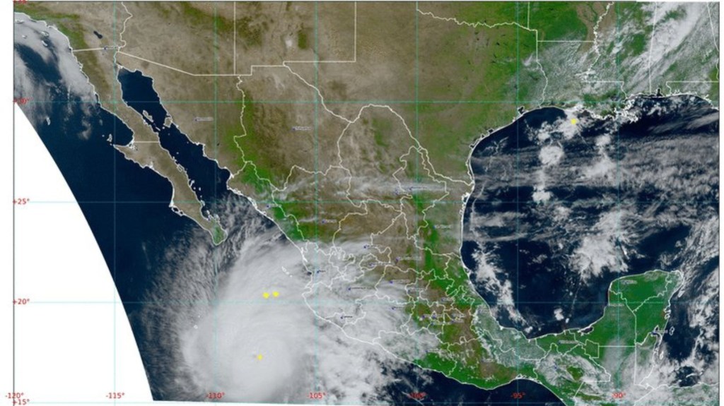 Imagen del huracán Norma acercándose a territorio mexicano. (Crédito: SMN)
