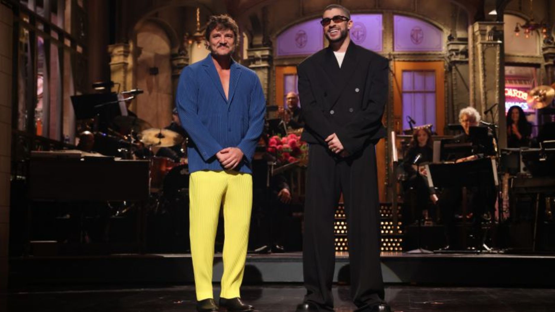Pedro Pascal appears on “SNL” to help Bad Bunny with his monologue