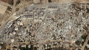 Nuevas imágenes por satélite muestran la destrucción en Gaza. (Crédito: Maxar)