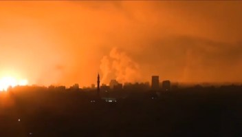 Bombardeos sobre Gaza el 27 de octubre de 2023. (CNN)