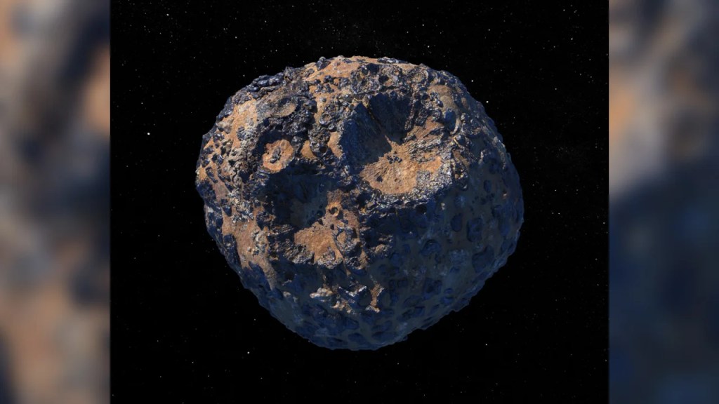 Ilustración del asteroide Psyche. (Crédito: NASA)