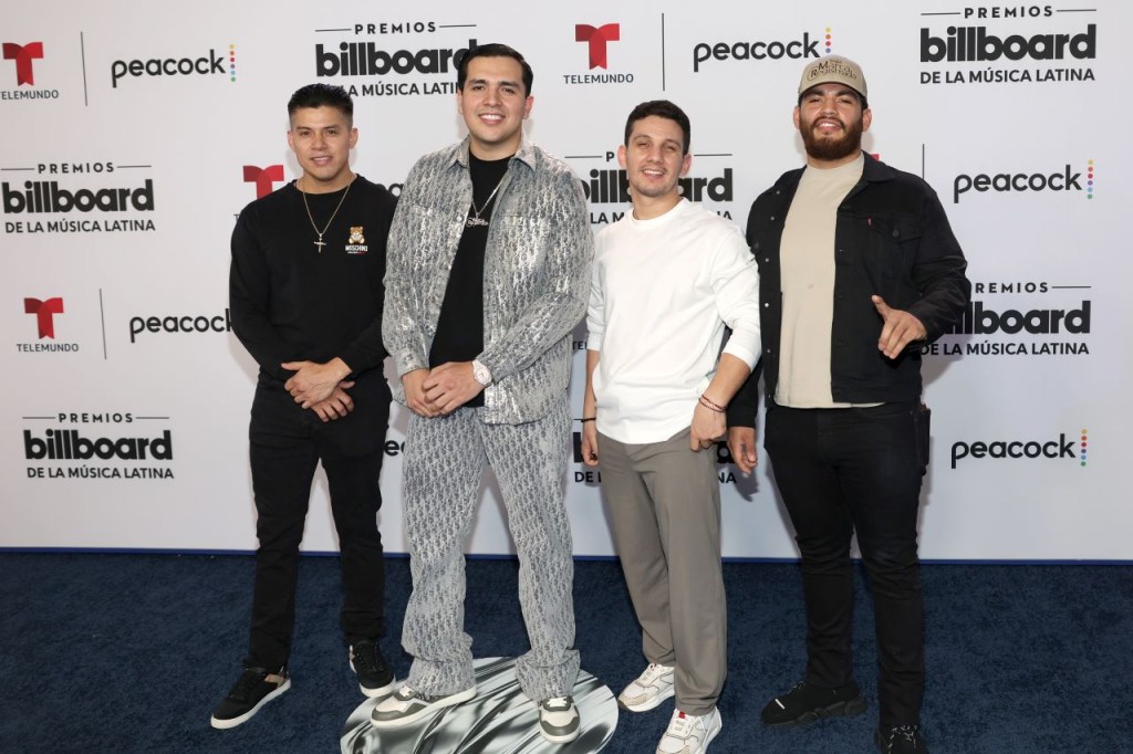 Grupo Marca Registrada asiste a los Premios Billboard de la Música Latina 2023 en el Watsco Center el 5 de octubre de 2023 en Coral Gables, Florida. (Foto de Rodrigo Varela/Getty Images)