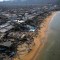 Una vista aérea de los daños causados por el paso del huracán Otis en Puerto Marqués, estado de Guerrero, México, el 28 de octubre de 2023. (Rodrigo Oropeza/AFP/Getty Images)
