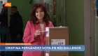Así votó Cristina Kirchner este domingo