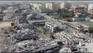 Imágenes de drones muestran la destrucción en Gaza