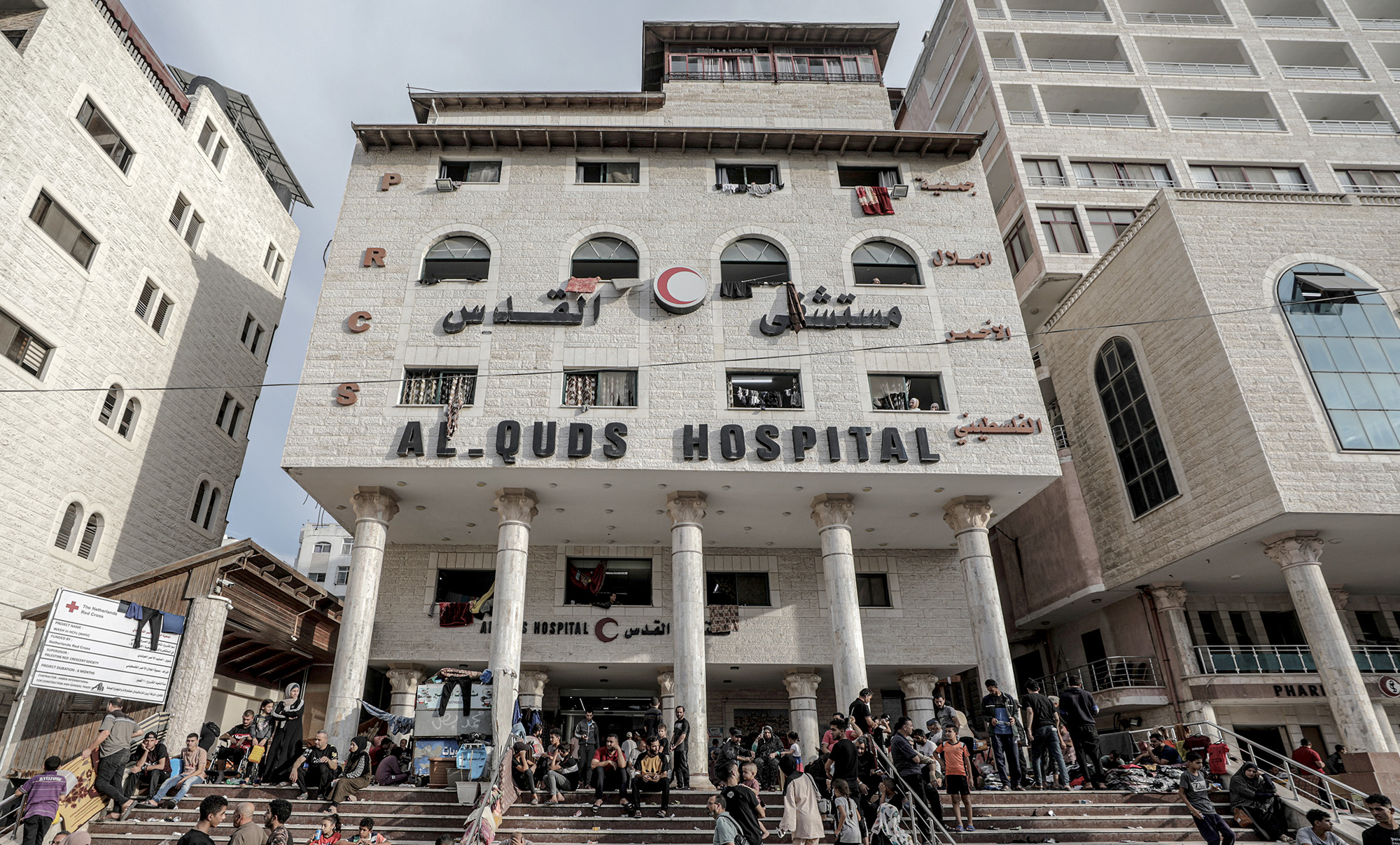 Al-Quds Hospital in the Tell al-Hawa area of ​​Gaza on October 31.  (Credit: Ali Jadalla/Anatolu/Getty Images)
