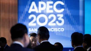 Semana de Líderes del Foro de Cooperación Económica Asia-Pacífico (APEC, por sus siglas en inglés) en San Francisco, California, el 17 de noviembre de 2023. (Foto por BRENDAN SMIALOWSKI/AFP vía Getty Images)