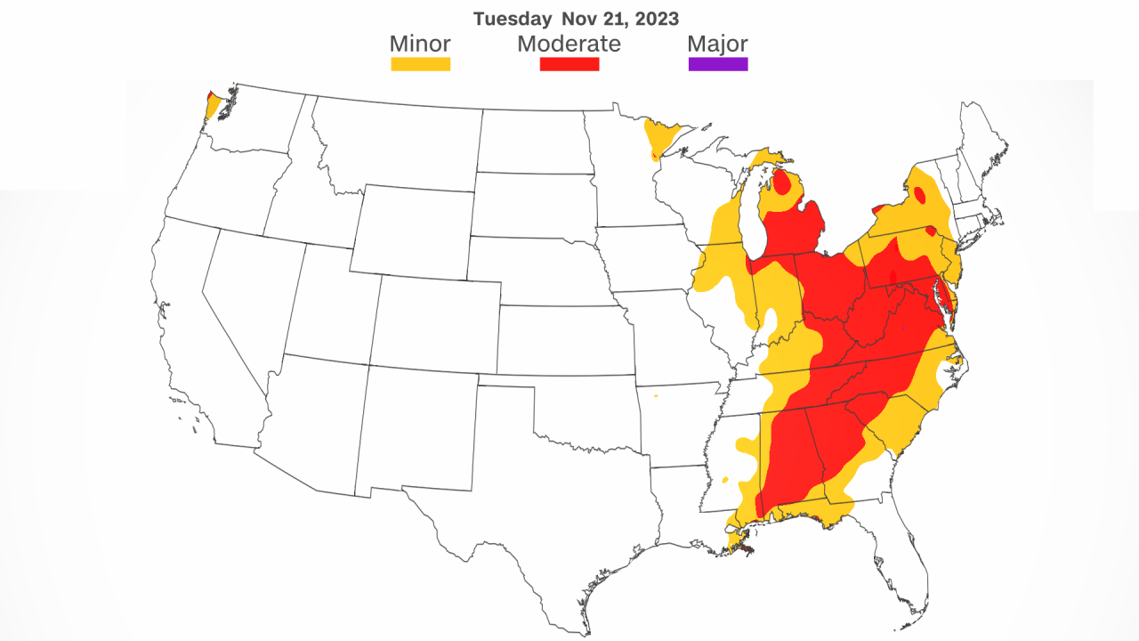 Storms, snow, and rain: This is what Thanksgiving weather looks like in America