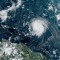 El huracán Lee cruzando el océano Atlántico mientras avanza hacia el oeste el 8 de septiembre de 2023. Lee alcanzó la categoría 5.