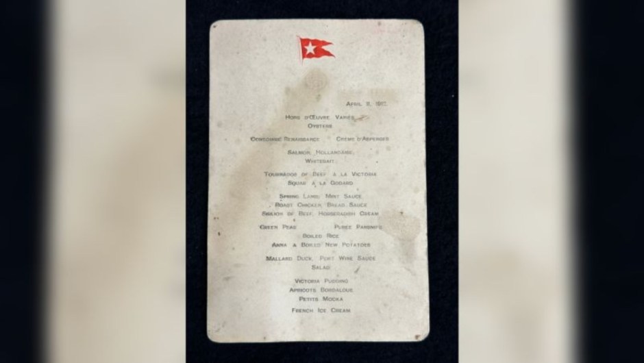 menu titanic subasta