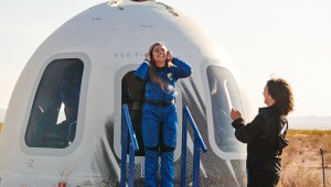 Sara Sabry hizo historia al participar en un vuelo de Blue Origin en agosto de 2022. (Crédito: Blue Origin)