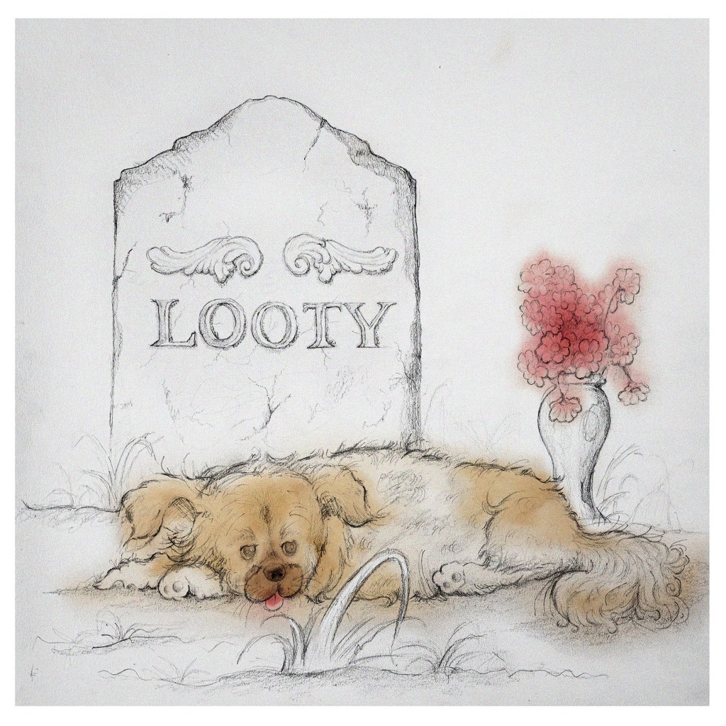 Una ilustración de la novela de Amy Ching-Yan Lam de 2022 "Looty Goes to Heaven".