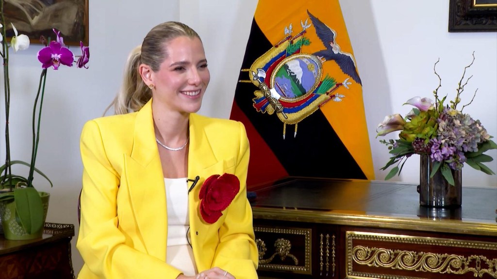 Primera dama de Ecuador confía que en que la seguridad regresará a su país